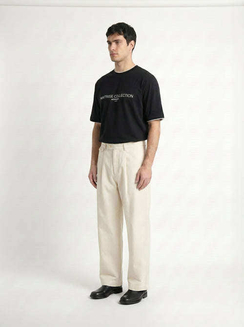 Pantalon droit à taille ajustable