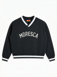 V-Neck Collar Boxy Sweatshirt