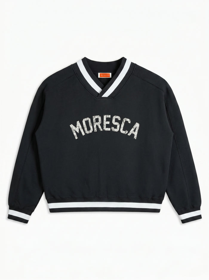 V-Neck Collar Boxy Sweatshirt