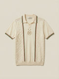 Striped Short Sleeve Polo Shirt Andalou