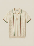 Striped Short Sleeve Polo Shirt Andalou