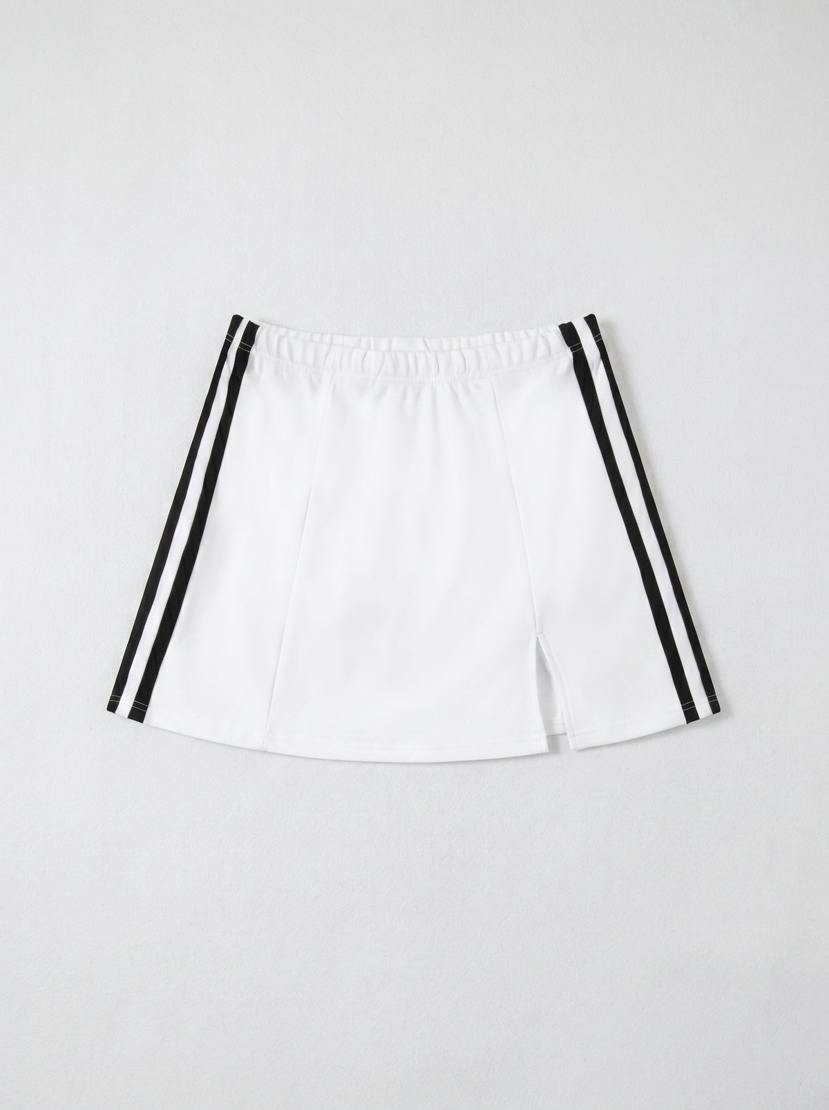 Contrast Side Stripe Slit Skirt