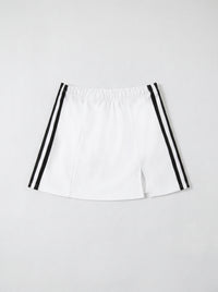 Contrast Side Stripe Slit Skirt