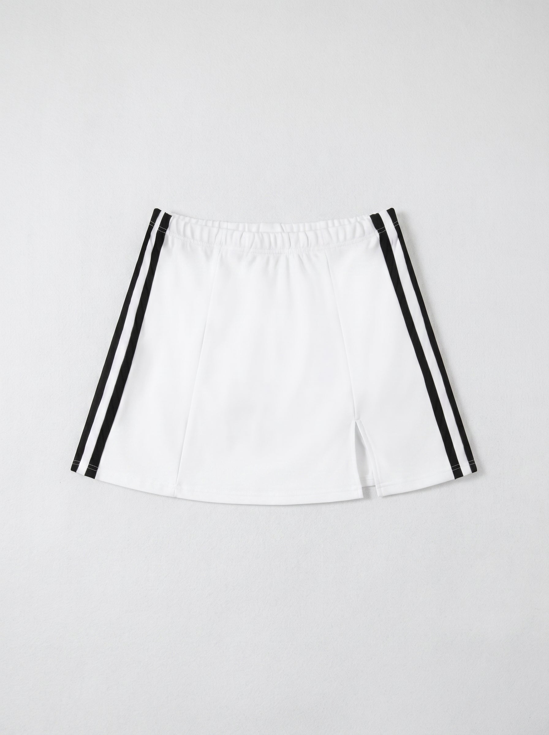 Contrast Side Stripe Slit Skirt